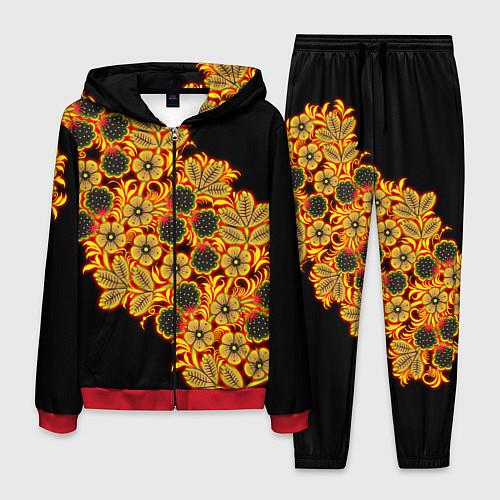 Мужской костюм Славянская роспись / 3D-Красный – фото 1