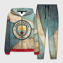 Костюм мужской FC Man City: Old Style, цвет: 3D-красный