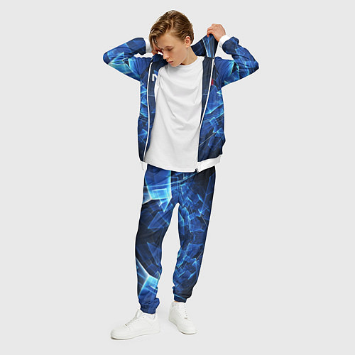 Мужской костюм Mass Effect: Blue Armor N7 / 3D-Белый – фото 3