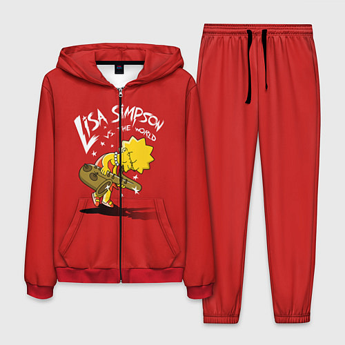 Мужской костюм Lisa Simpson / 3D-Красный – фото 1