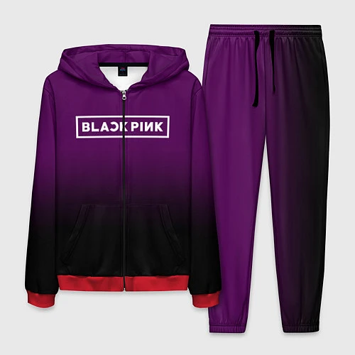 Мужской костюм Black Pink: Violet Gradient / 3D-Красный – фото 1