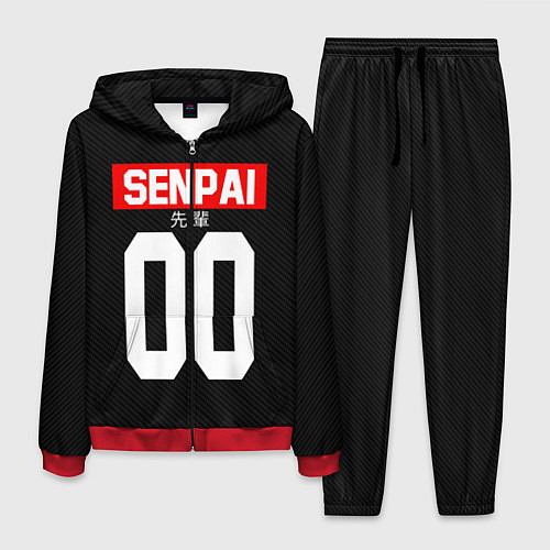 Мужской костюм Senpai 00: Black Style / 3D-Красный – фото 1