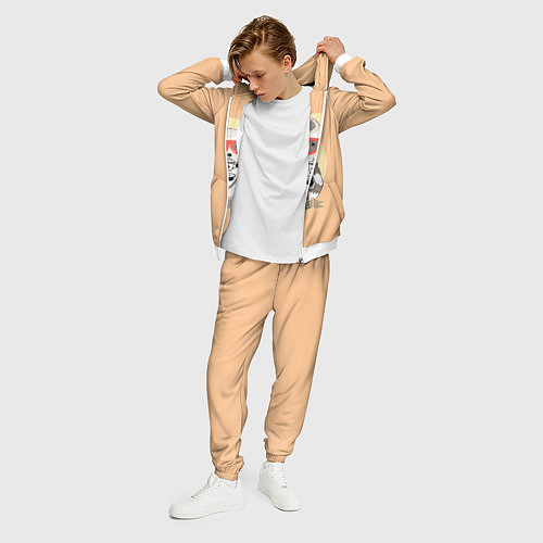 Мужской костюм Raccoon Love Coffee / 3D-Белый – фото 3