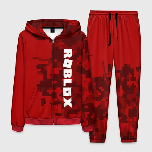 Мужской костюм ROBLOX: Red Camo / 3D-Красный – фото 1