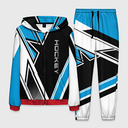 Костюм мужской Hockey black blue white, цвет: 3D-красный