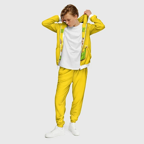 Мужской костюм Billie Eilish: Yellow Mood / 3D-Белый – фото 3