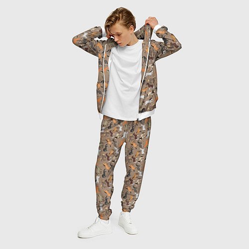 Мужской костюм Кони-лошади / 3D-Белый – фото 3