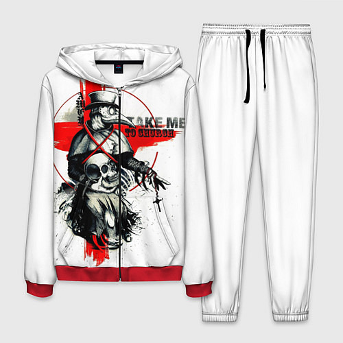 Мужской костюм Чумной доктор / 3D-Красный – фото 1