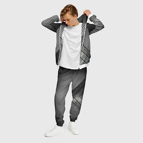 Мужской костюм Броня металлическая / 3D-Белый – фото 3