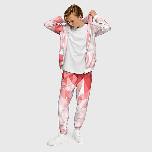 Мужской костюм Pink abstraction / 3D-Белый – фото 3