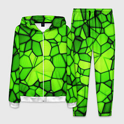 Костюм мужской Зеленая мозаика, цвет: 3D-белый