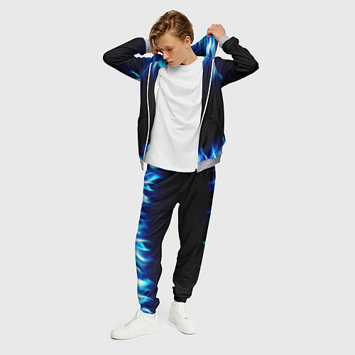 Мужской костюм Синий Огонь / 3D-Меланж – фото 3