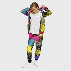 Костюм мужской Панда хипстер в брызгах краски, цвет: 3D-красный — фото 2