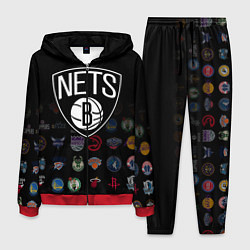 Костюм мужской Brooklyn Nets 1, цвет: 3D-красный