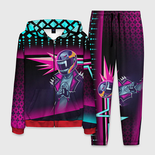 Мужской костюм НЕОНОВЫЙ ГОНЩИК / 3D-Красный – фото 1