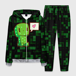 Костюм мужской Minecraft Creeper, цвет: 3D-меланж