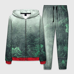 Костюм мужской Туманный лес, цвет: 3D-красный
