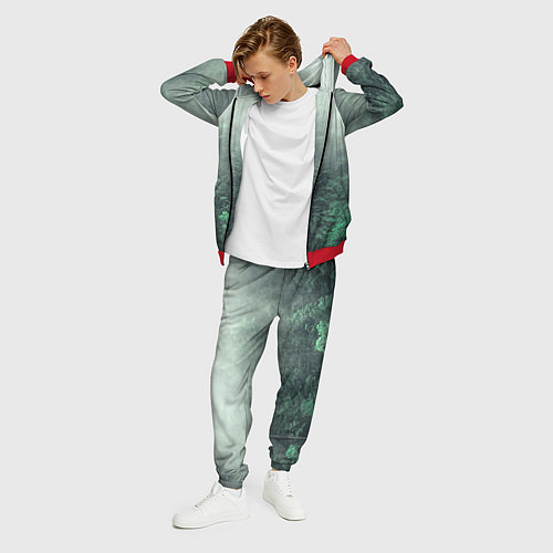 Мужской костюм Туманный лес / 3D-Красный – фото 3