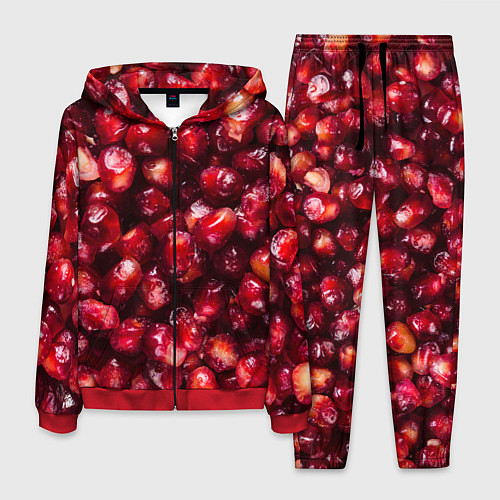 Мужской костюм Много ягод граната ярко сочно / 3D-Красный – фото 1