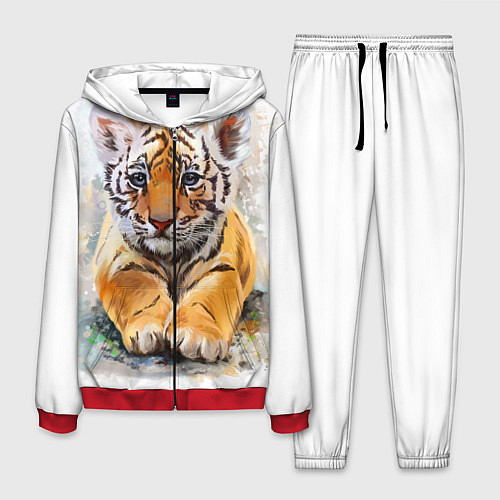 Мужской костюм Tiger Art / 3D-Красный – фото 1