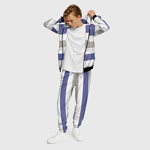 Мужской костюм Полоски / 3D-Черный – фото 3