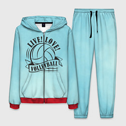 Костюм мужской LIVE! LOVE! VOLLEYBALL!, цвет: 3D-красный