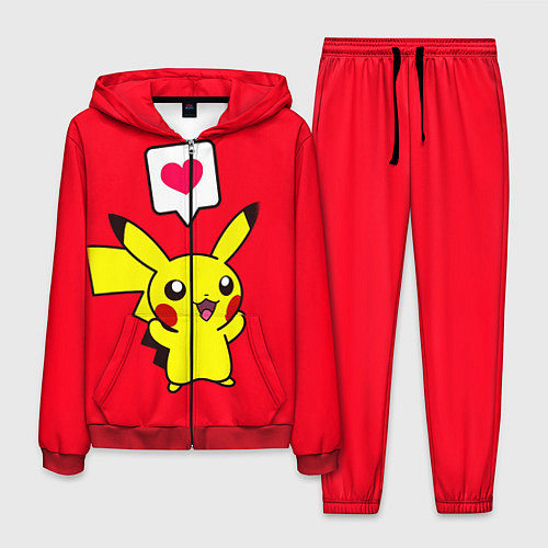 Мужской костюм Pikachu Pika Pika / 3D-Красный – фото 1