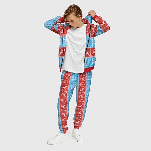 Мужской костюм СВИТЕР С ОЛЕНЯМИ / 3D-Красный – фото 3