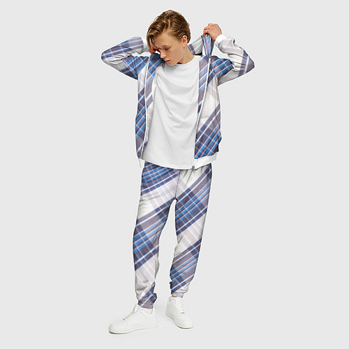 Мужской костюм Шотландка Z / 3D-Белый – фото 3