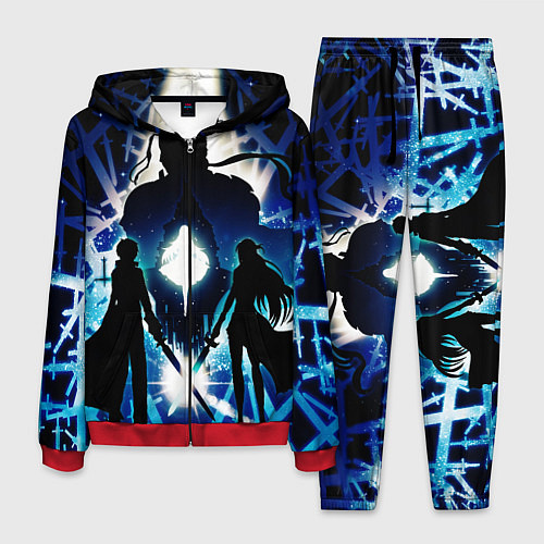 Мужской костюм Sword Art Online Кирито Асуна / 3D-Красный – фото 1