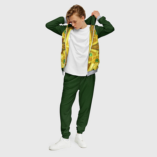 Мужской костюм Золотой клевер / 3D-Меланж – фото 3