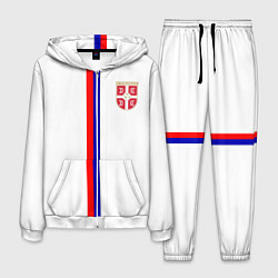 Костюм мужской Сборная Сербии, цвет: 3D-белый