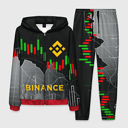 Костюм мужской BINANCE БИНАНС ГРАФИК, цвет: 3D-красный