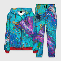 Костюм мужской Красочная медуза, цвет: 3D-красный