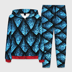 Костюм мужской Чешуя ледяного дракона, цвет: 3D-красный