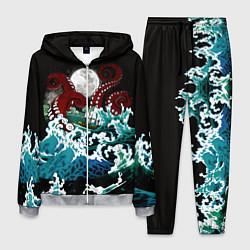 Костюм мужской Корабль на Волнах Кракен, цвет: 3D-меланж