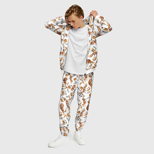 Мужской костюм Лиса / 3D-Белый – фото 3