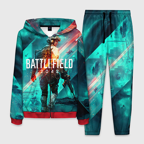 Мужской костюм Баттлфилд 2042 / 3D-Красный – фото 1