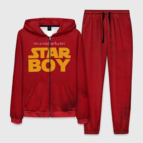 Мужской костюм The Weeknd - Star Boy / 3D-Красный – фото 1