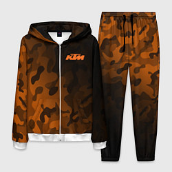 Костюм мужской KTM КТМ CAMO RACING, цвет: 3D-белый