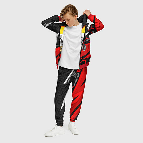 Мужской костюм Череп со скейтом / 3D-Красный – фото 3