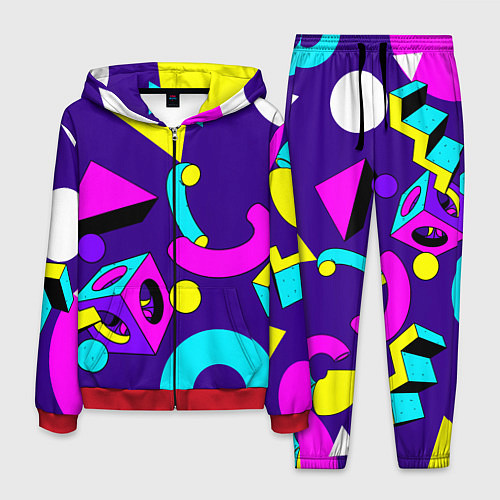 Мужской костюм Геометрические фигуры / 3D-Красный – фото 1