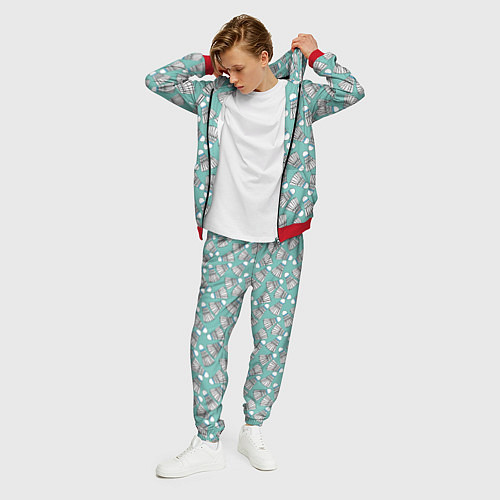 Мужской костюм Воланы на ментоловом / 3D-Красный – фото 3