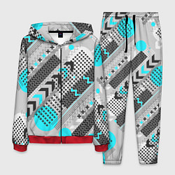 Костюм мужской Геометрическая форма, цвет: 3D-красный