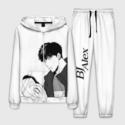 Костюм мужской Алекс держит маску, цвет: 3D-белый