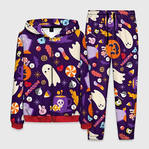 Мужской костюм HALLOWEEN BTS BT21 PATTERN БТ21 БТС ХЕЛЛОУИН / 3D-Красный – фото 1