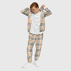 Костюм мужской Клетчатый принт в стиле Burberry, цвет: 3D-белый — фото 2