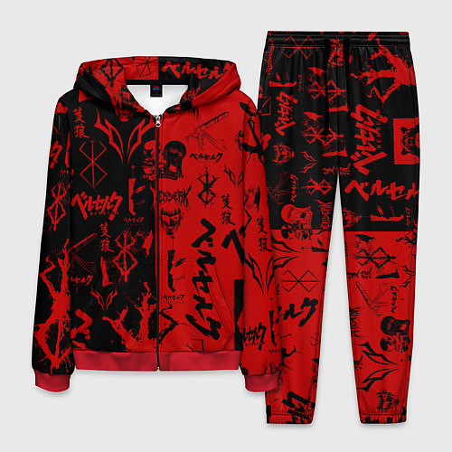 Мужской костюм BERSERK BLACK RED БЕРСЕРК ПАТТЕРН / 3D-Красный – фото 1