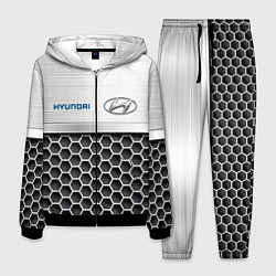 Костюм мужской Hyundai Стальная решетка, цвет: 3D-черный