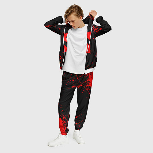 Мужской костюм DOTA 2 БРЫЗГИ КРАСОК ДОТА 2 ЛОГО / 3D-Белый – фото 3